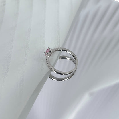 [Lumi Jewellery]0.5 Carat CaratEternity Charming Heart Shape Lover Ring