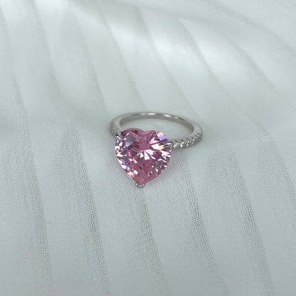 [Lumi Jewellery]6.0 Carat Luxurious Sparkling Romantic Heart Cut Lover Ring