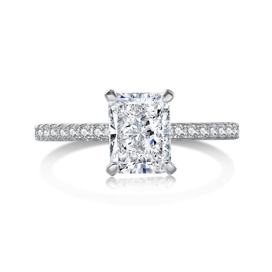 [Lumi Jewellery]2.0 Carat Dazzling Sparkling Radiant Cut Party Ring