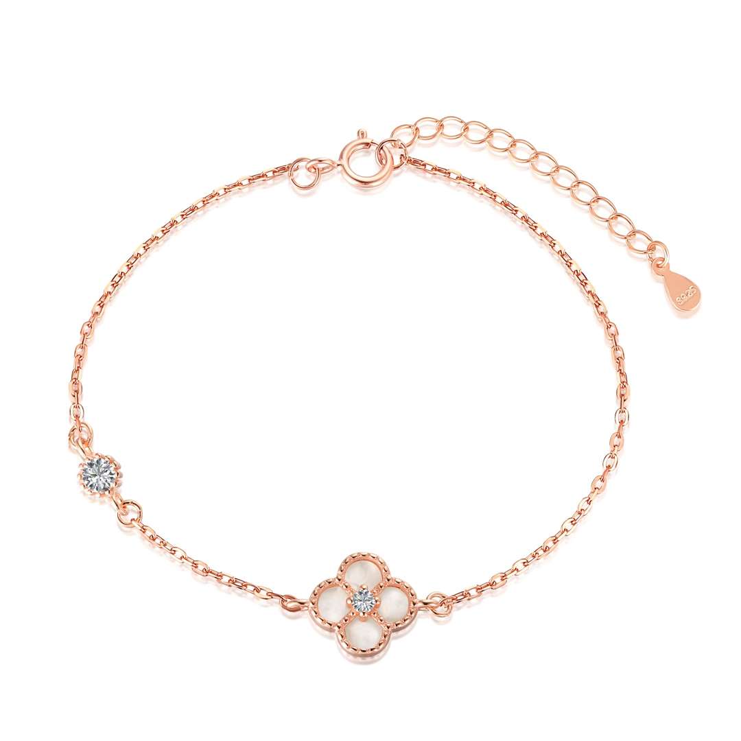 [Lumi Jewellery]Delicate Four Leaf Clover Bracelet
