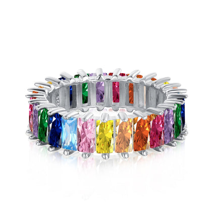 [Lumi Jewellery]Unique Colorful Radiant Cut RIng