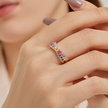 [Lumi Jewellery]Unique Colorful Marquise Cut Daily Ring