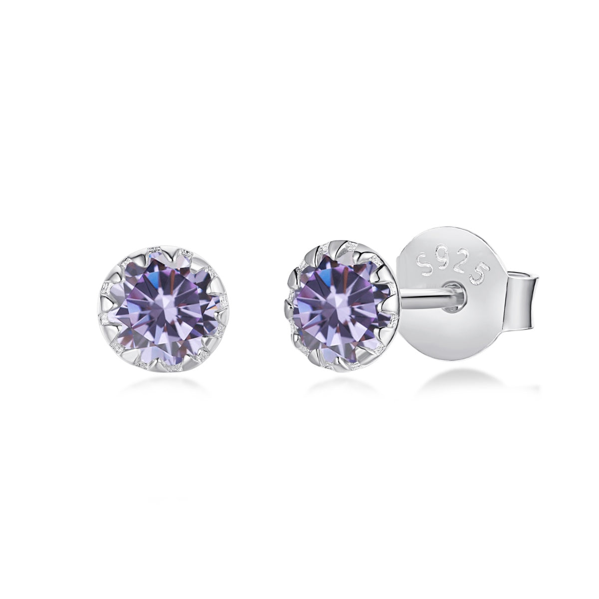 [Lumi Jewellery]Sparkling Colorful Round Shape Earrings