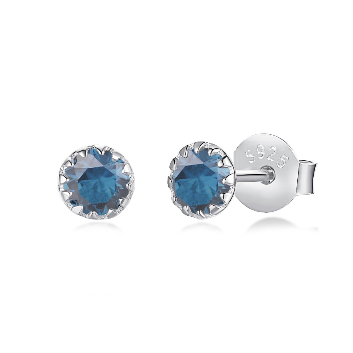 [Lumi Jewellery]Sparkling Colorful Round Shape Earrings