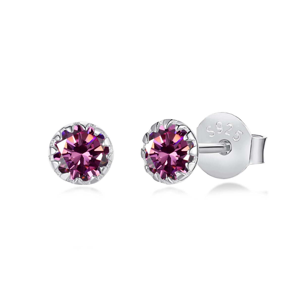 [Lumi Jewellery]Sparkling Colorful Round Shape Earrings