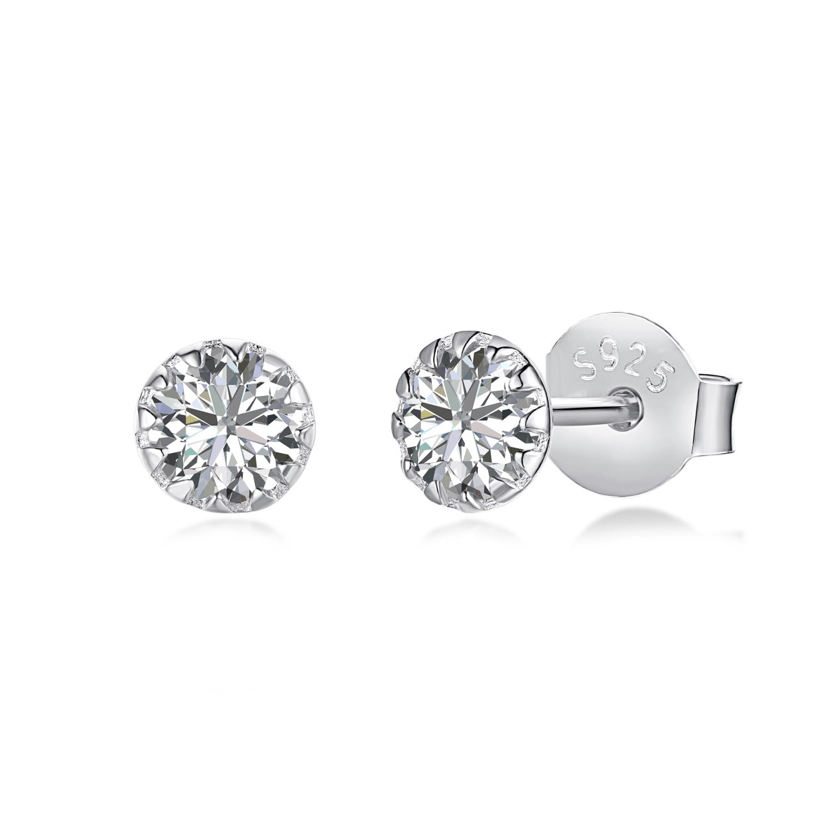 [Lumi Jewellery]Sparkling Colorful Round Shape Earrings