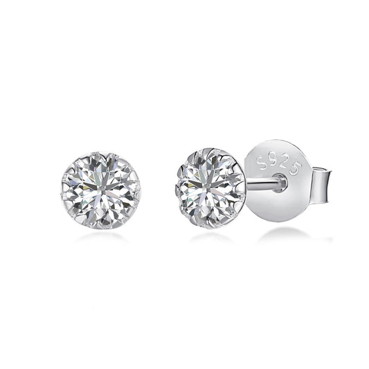 [Lumi Jewellery]Sparkling Colorful Round Shape Earrings