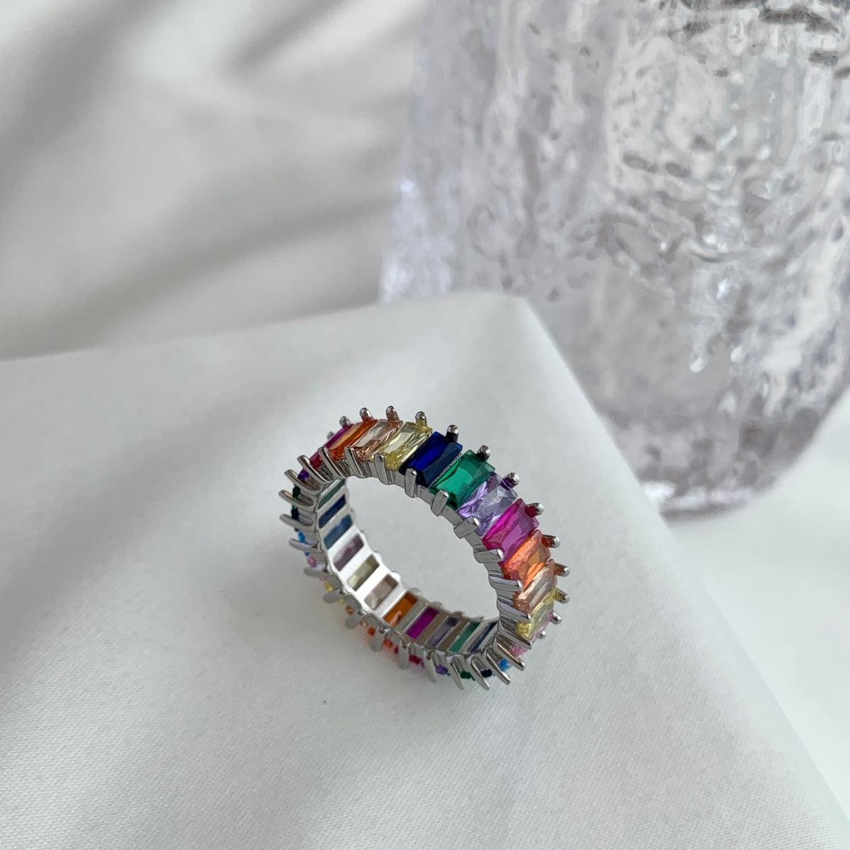 [Lumi Jewellery]Unique Colorful Radiant Cut RIng