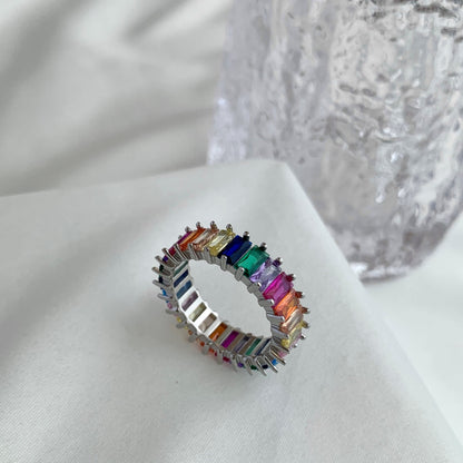 [Lumi Jewellery]Unique Colorful Radiant Cut RIng