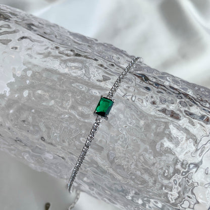 [Lumi Jewellery]1.0 Carat Unique Emerald Cut Banquet Bracelet