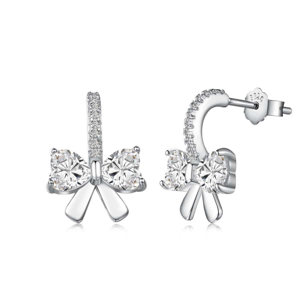 [Lumi Jewellery]Exquisite Earrings With Heart-Shaped Bow Design
