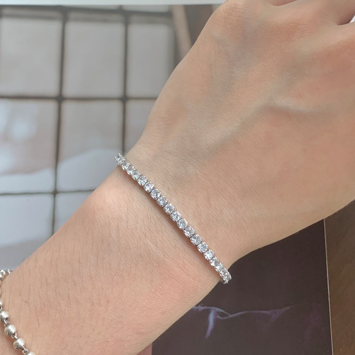 [Lumi Jewellery]Sparkling Round Cut Daily Bracelet