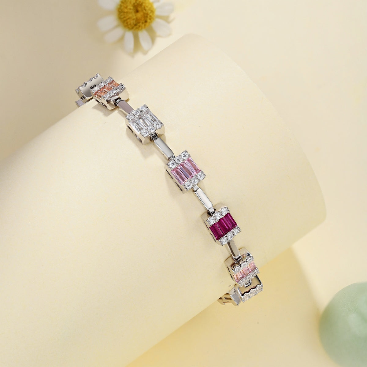 [Lumi Jewellery]Dainty Charming Emerald Cut Daily Bracelet