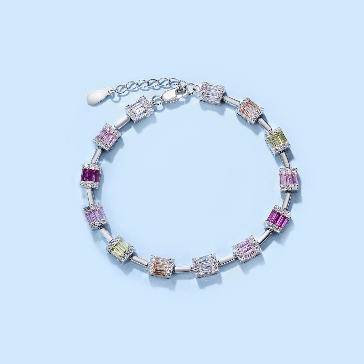 [Lumi Jewellery]Dainty Charming Emerald Cut Daily Bracelet