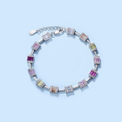 [Lumi Jewellery]Dainty Charming Emerald Cut Daily Bracelet
