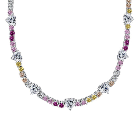 [Lumi Jewellery]Delicate Colorful Rainbow Tennis Chain