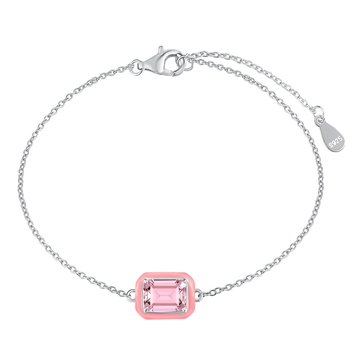 [Lumi Jewellery]2.0 Carat Sparkling Colorful Emerald Cut Daily Bracelet