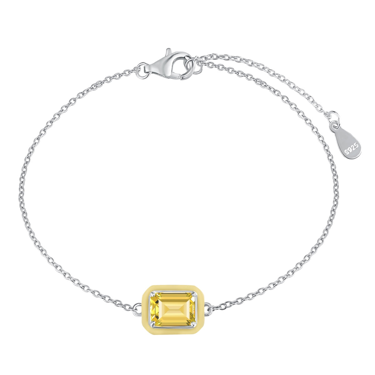 [Lumi Jewellery]2.0 Carat Sparkling Colorful Emerald Cut Daily Bracelet