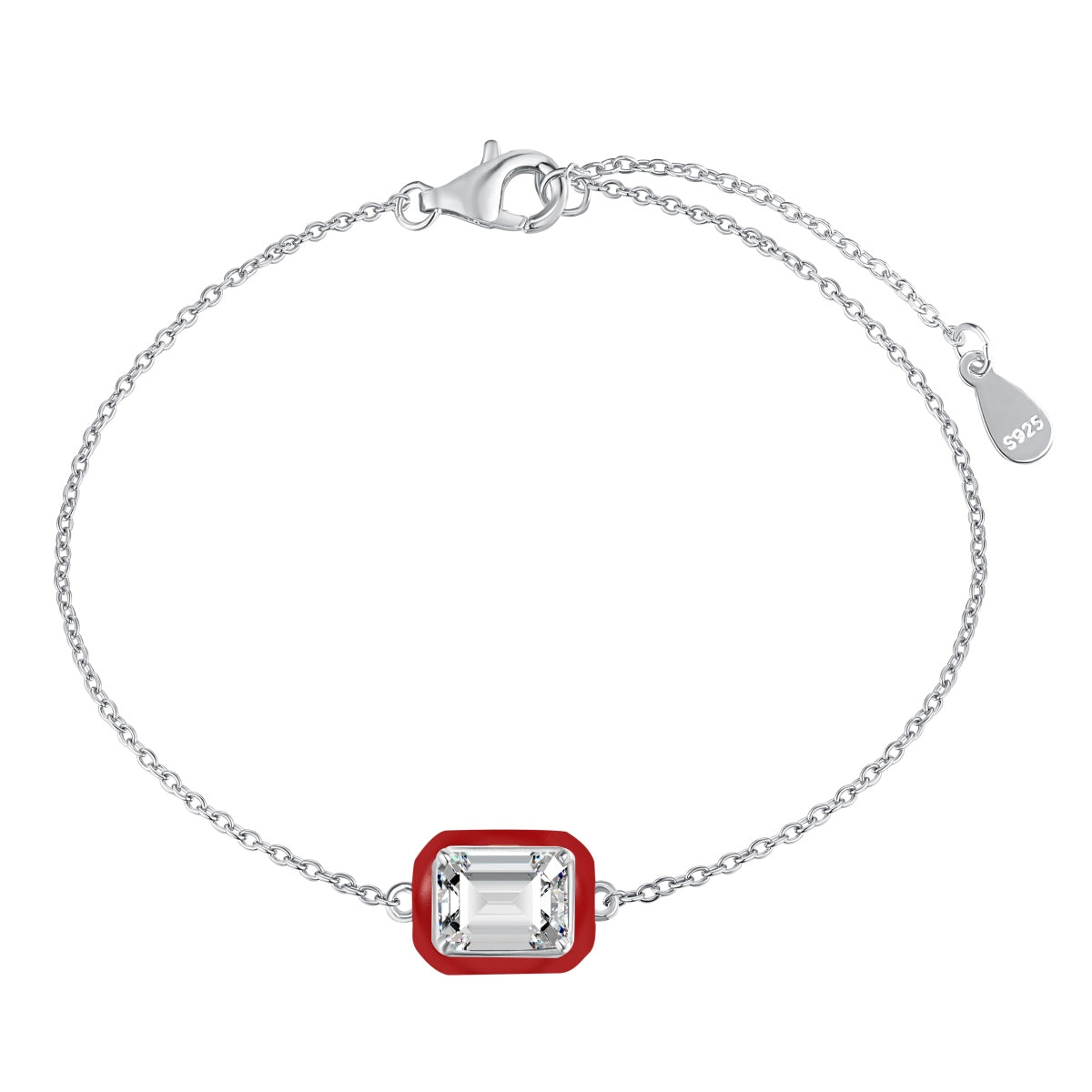 [Lumi Jewellery]2.0 Carat Sparkling Colorful Emerald Cut Daily Bracelet