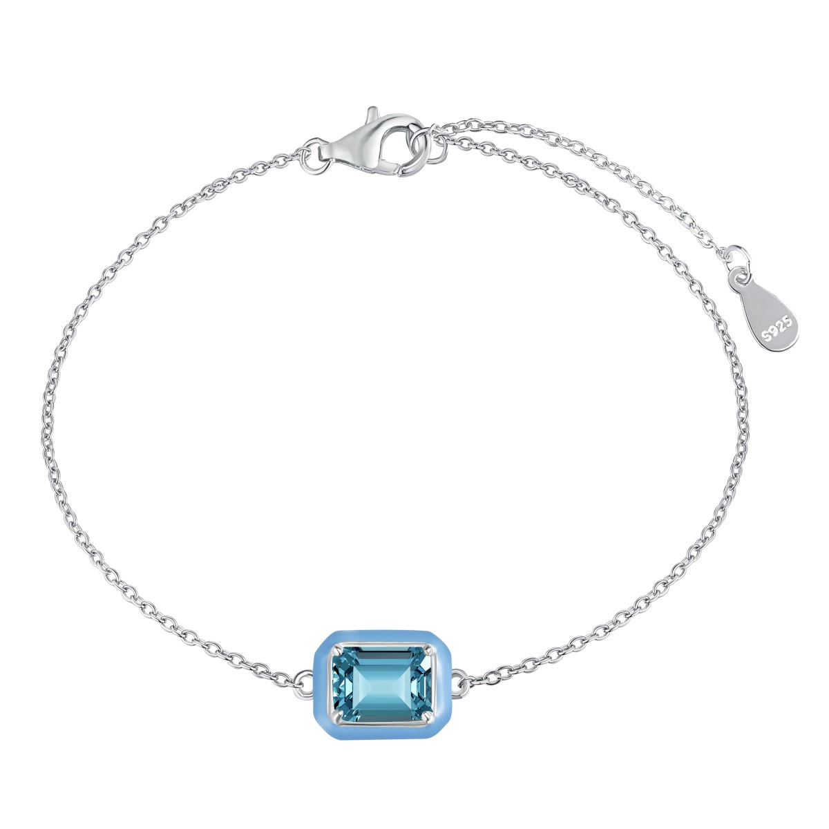 [Lumi Jewellery]2.0 Carat Sparkling Colorful Emerald Cut Daily Bracelet