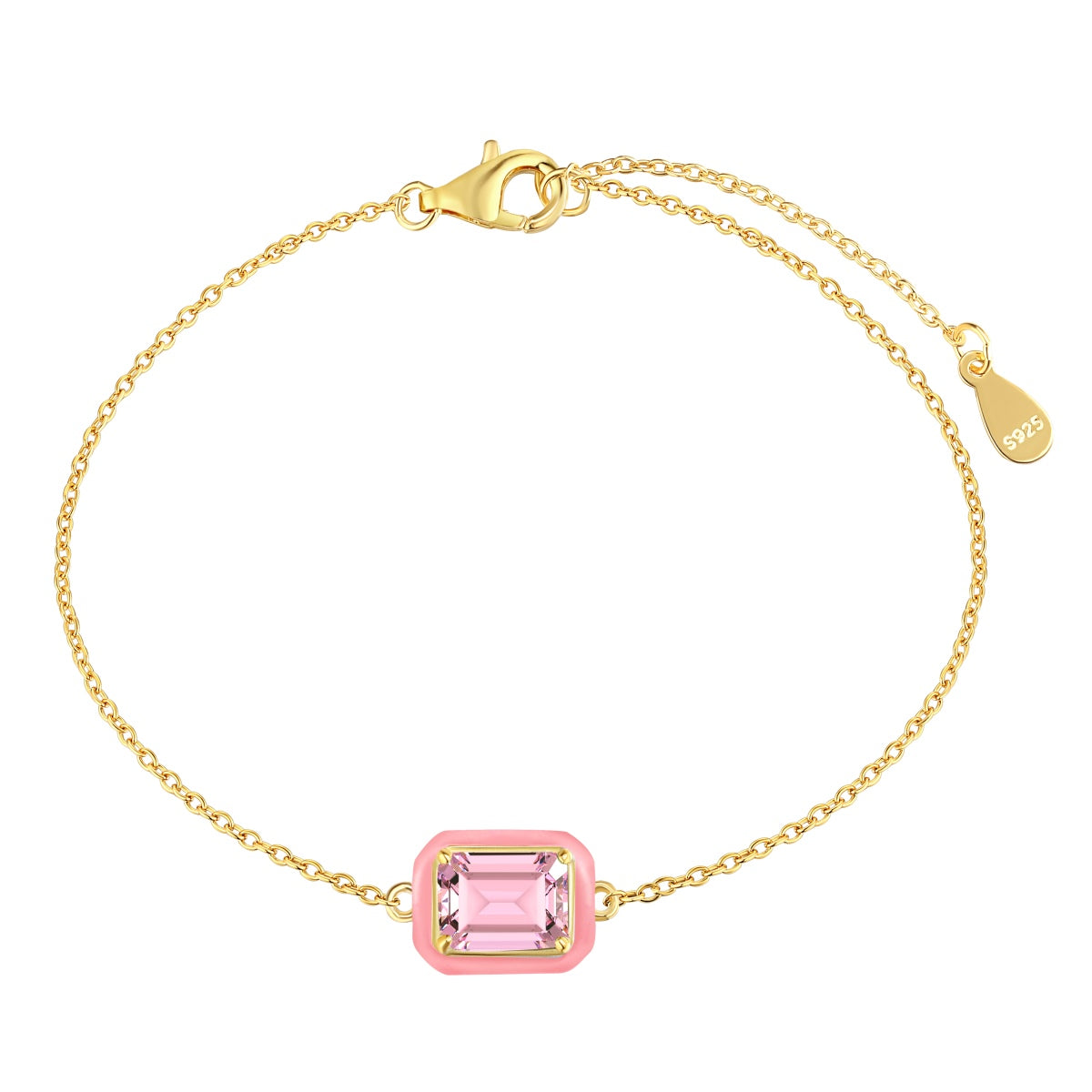 [Lumi Jewellery]2.0 Carat Sparkling Colorful Emerald Cut Daily Bracelet