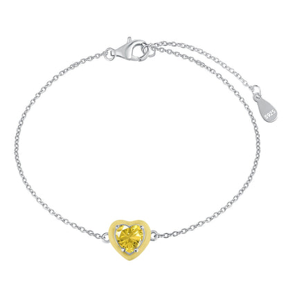 [Lumi Jewellery]Sparkling Romantic Heart Shape Lover Bracelet