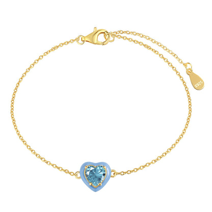 [Lumi Jewellery]Sparkling Romantic Heart Shape Lover Bracelet
