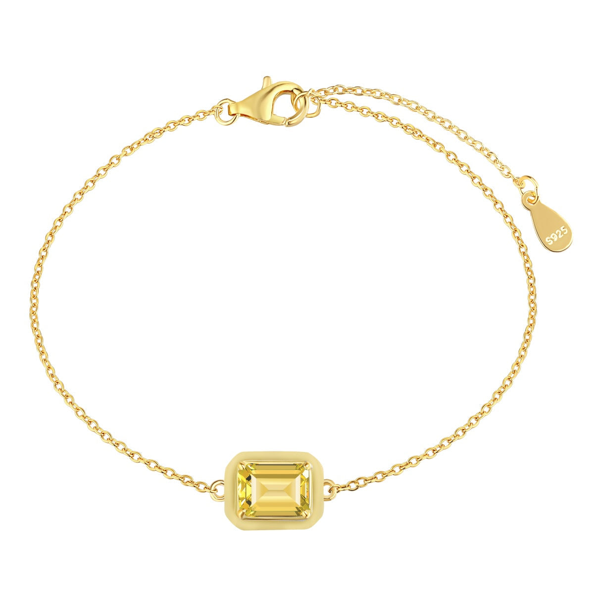 [Lumi Jewellery]2.0 Carat Sparkling Colorful Emerald Cut Daily Bracelet