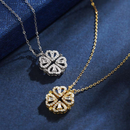 [Lumi Jewellery]Ornate Heart Cut Flower Shape Necklace