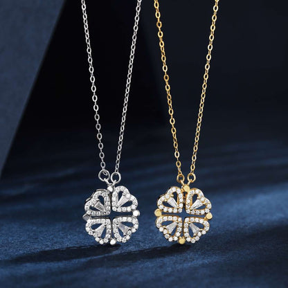[Lumi Jewellery]Ornate Heart Cut Flower Shape Necklace