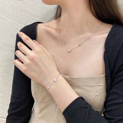 [Lumi Jewellery]Dazzling Round Cut Shape Bracelet