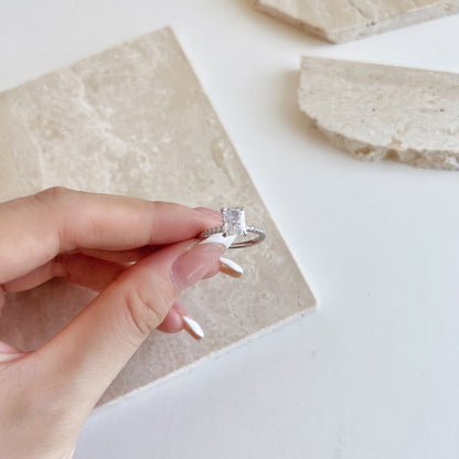 [Lumi Jewellery]2.0 Carat Dazzling Sparkling Radiant Cut Party Ring