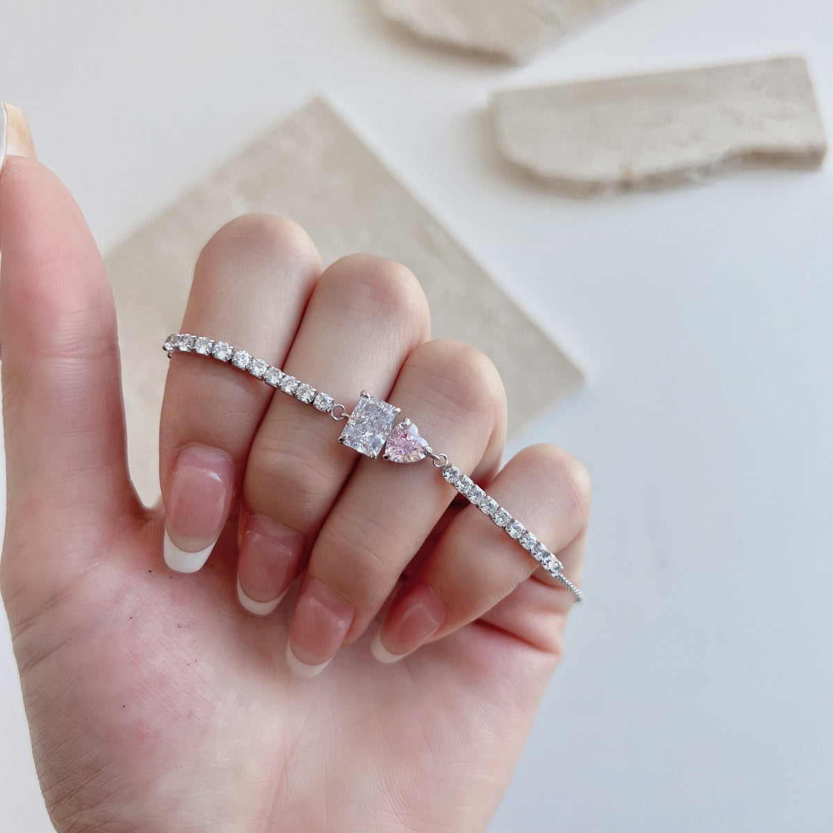 [Lumi Jewellery]Dazzling Unique Multi Shape Lover Bracelet
