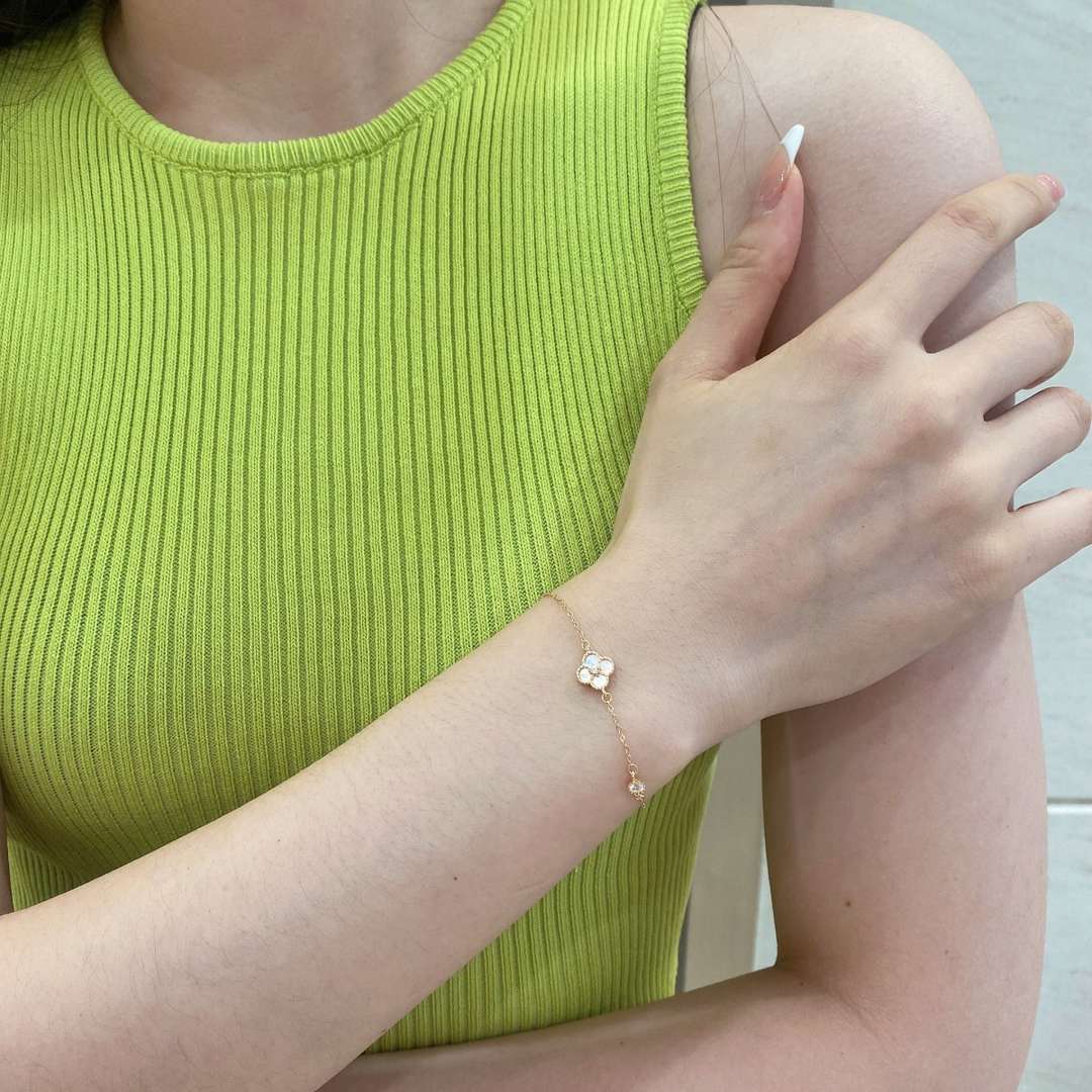 [Lumi Jewellery]Delicate Four Leaf Clover Bracelet
