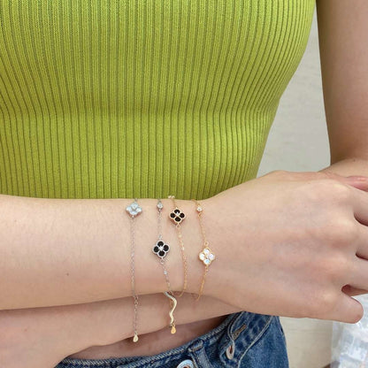 [Lumi Jewellery]Delicate Four Leaf Clover Bracelet