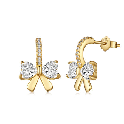 [Lumi Jewellery]Exquisite Earrings With Heart-Shaped Bow Design