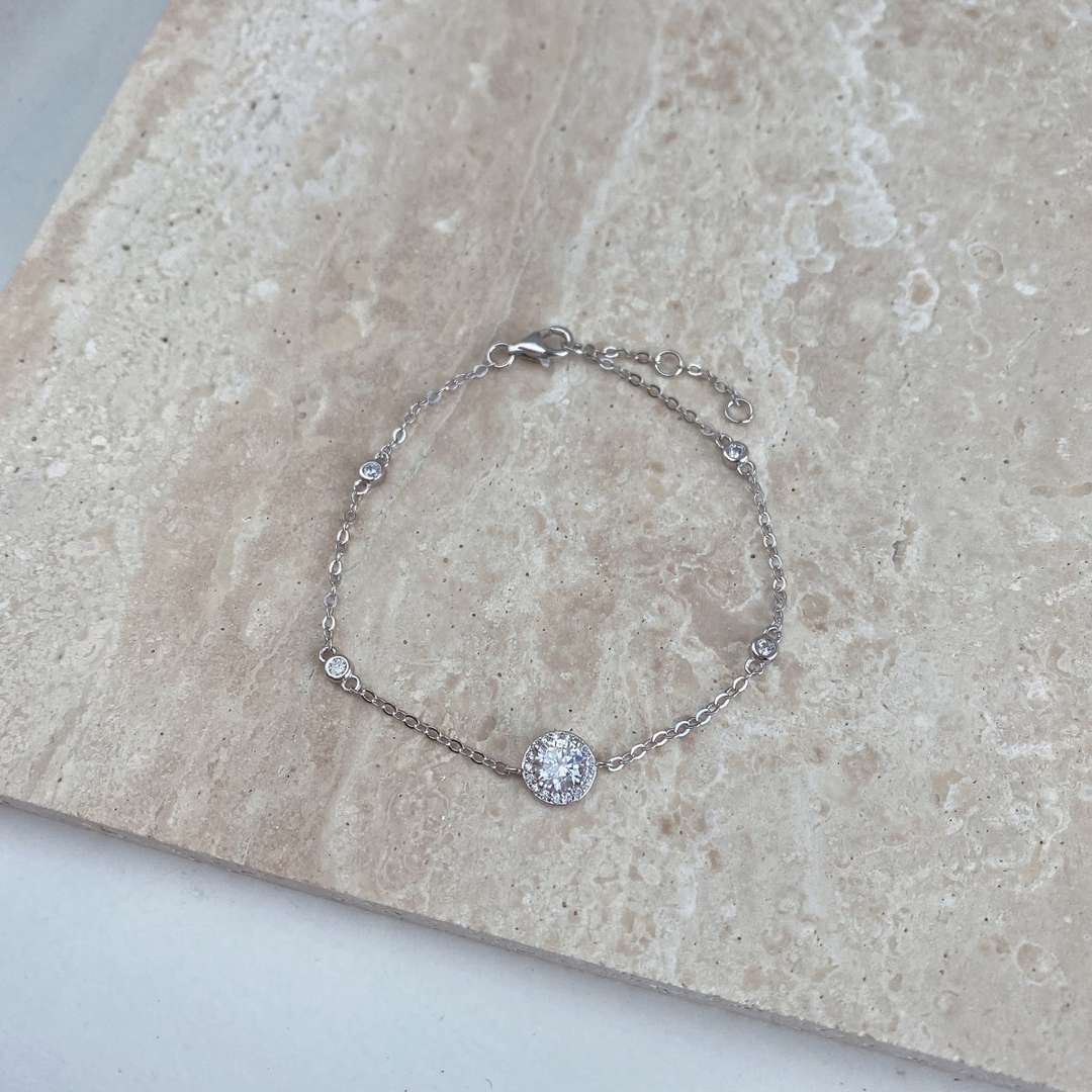 [Lumi Jewellery]Dazzling Round Cut Shape Bracelet