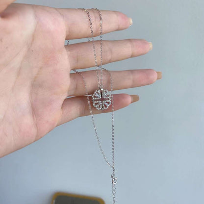[Lumi Jewellery]Ornate Heart Cut Flower Shape Necklace