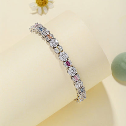 [Lumi Jewellery]Dazzling Radiant Multi Cut Daily Bracelet