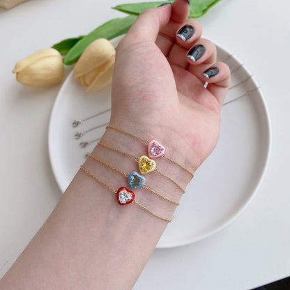 [Lumi Jewellery]Sparkling Romantic Heart Shape Lover Bracelet