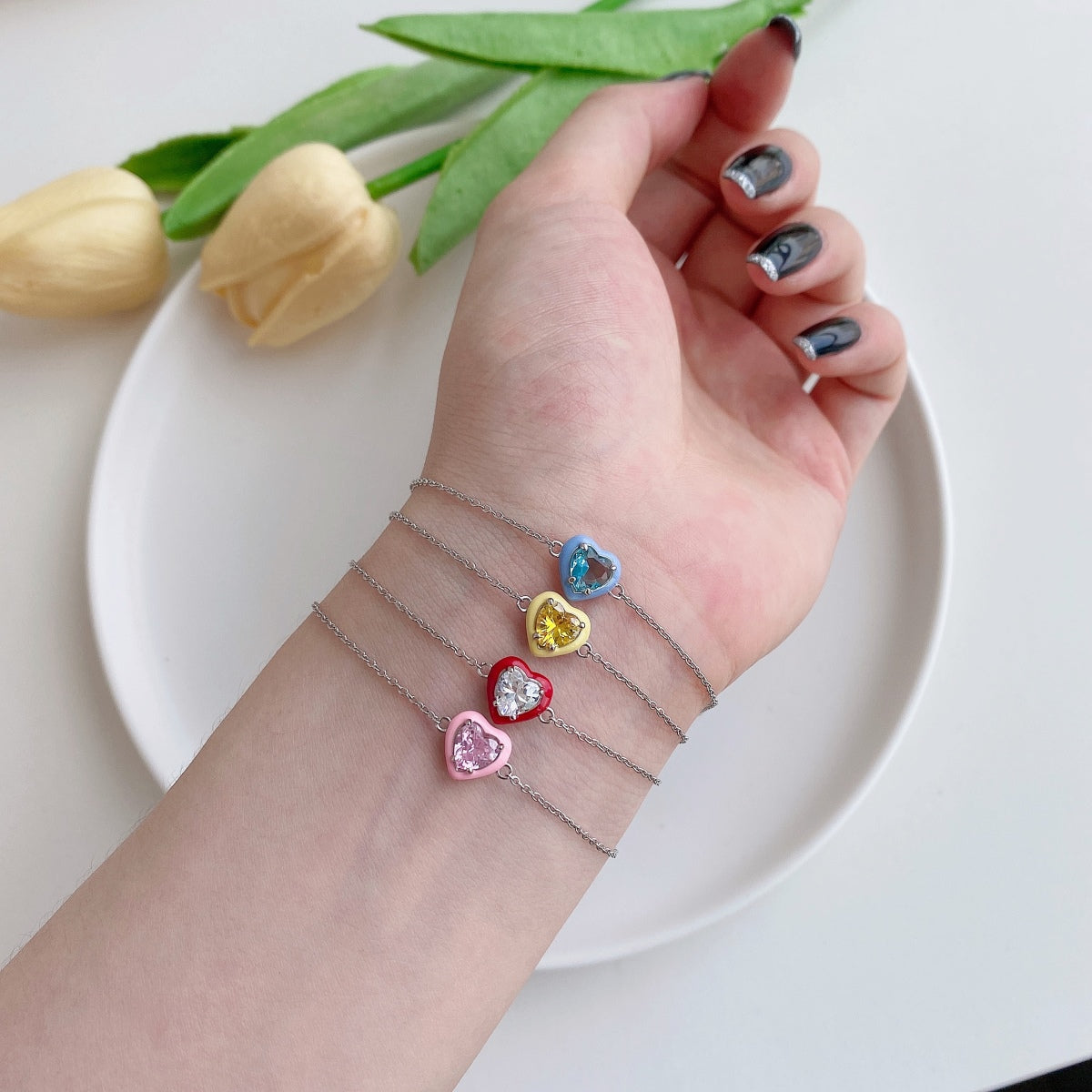 [Lumi Jewellery]Sparkling Romantic Heart Shape Lover Bracelet