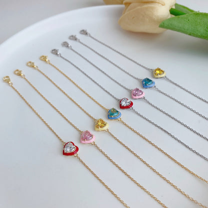 [Lumi Jewellery]Sparkling Romantic Heart Shape Lover Bracelet