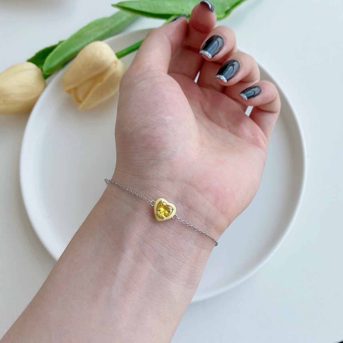 [Lumi Jewellery]Sparkling Romantic Heart Shape Lover Bracelet
