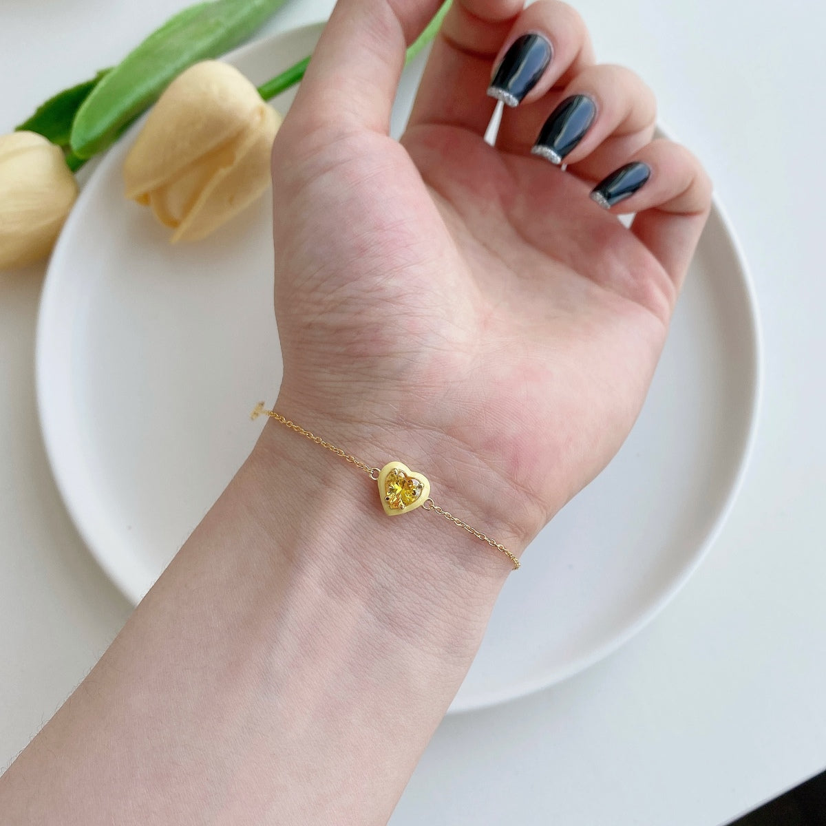 [Lumi Jewellery]Sparkling Romantic Heart Shape Lover Bracelet