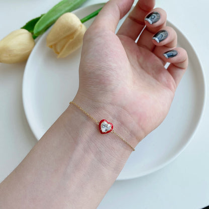 [Lumi Jewellery]Sparkling Romantic Heart Shape Lover Bracelet