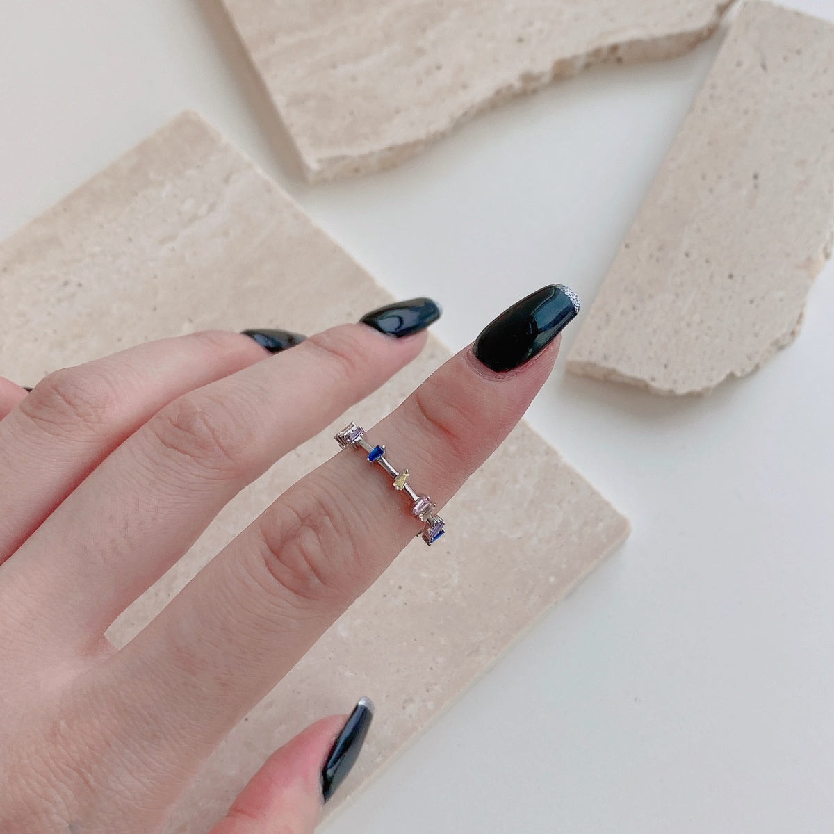 [Lumi Jewellery]Unique Trapezoid Cut Daily Ring
