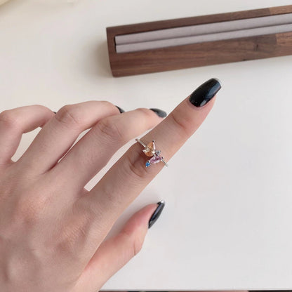 [Lumi Jewellery]Radiant Colorful Multi Cut Daily Ring