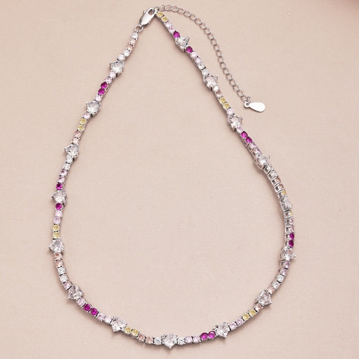 [Lumi Jewellery]Delicate Colorful Rainbow Tennis Chain