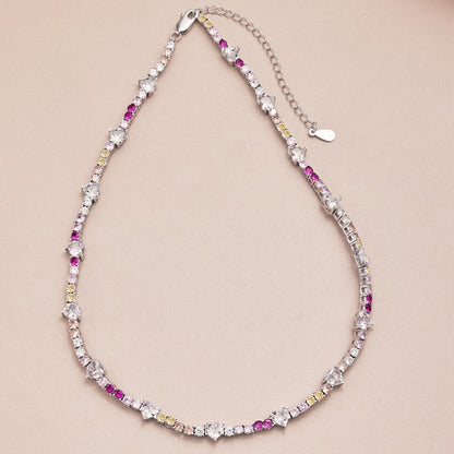 [Lumi Jewellery]Delicate Colorful Rainbow Tennis Chain