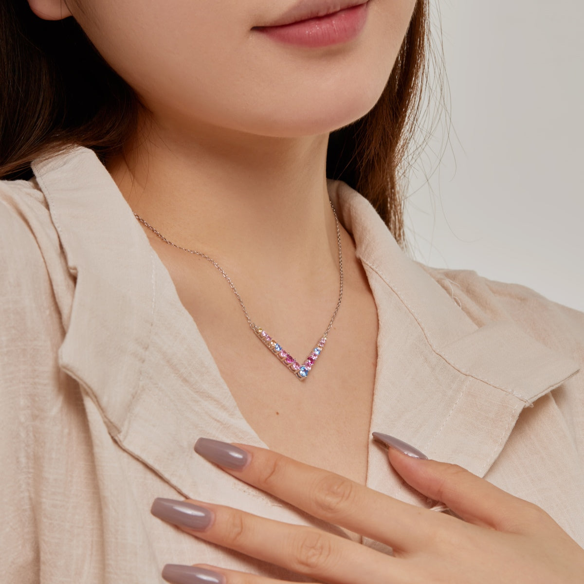 [Lumi Jewellery]Ornate Round Cut Necklace